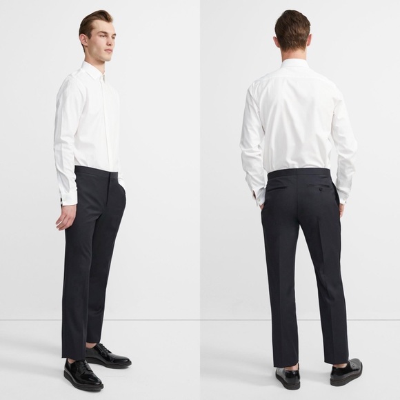 Marlo Tuxedo Wool Pant in Eclipse Navy Blue - Picture 2 of 11